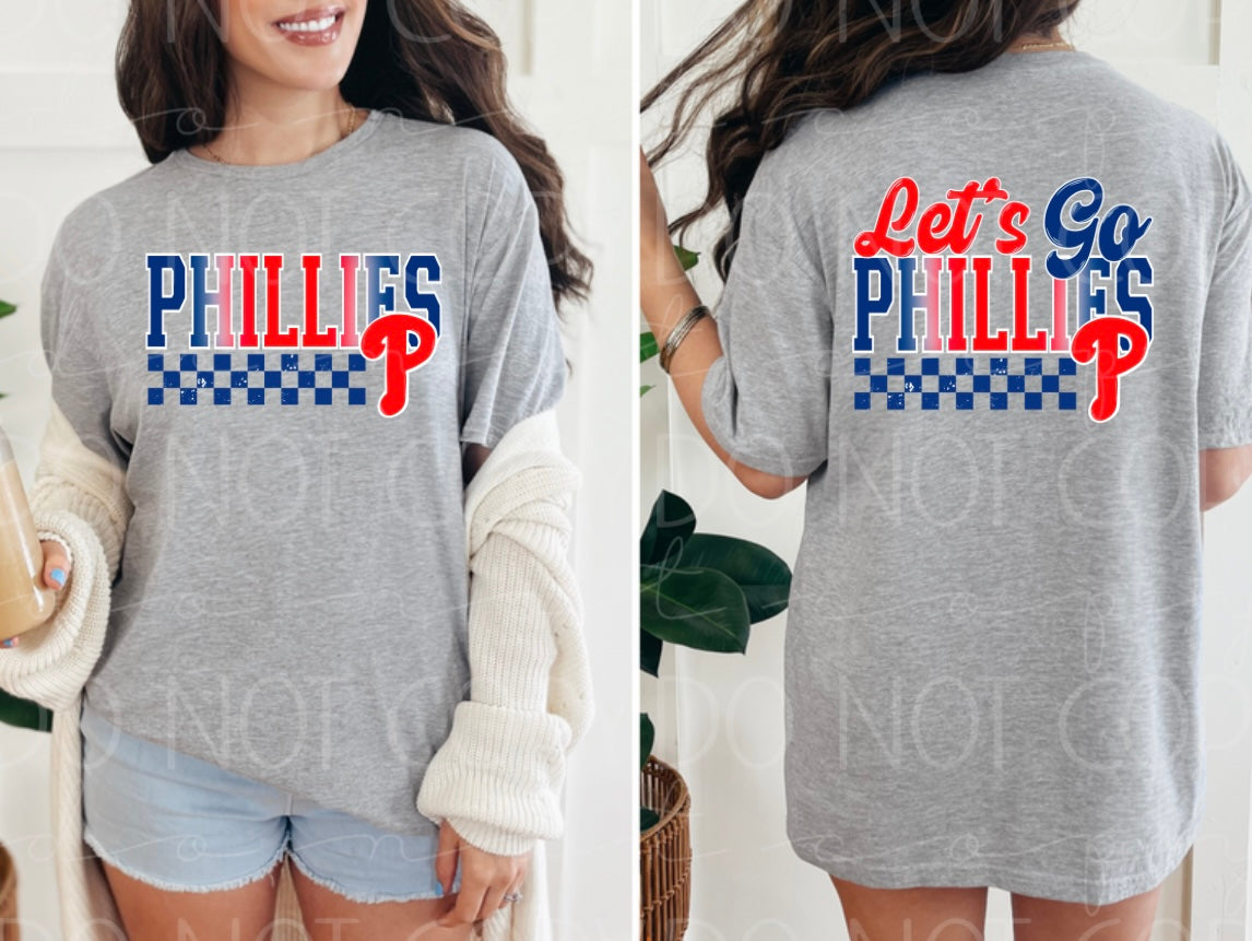 Two Toned Checkered Phillies Tee