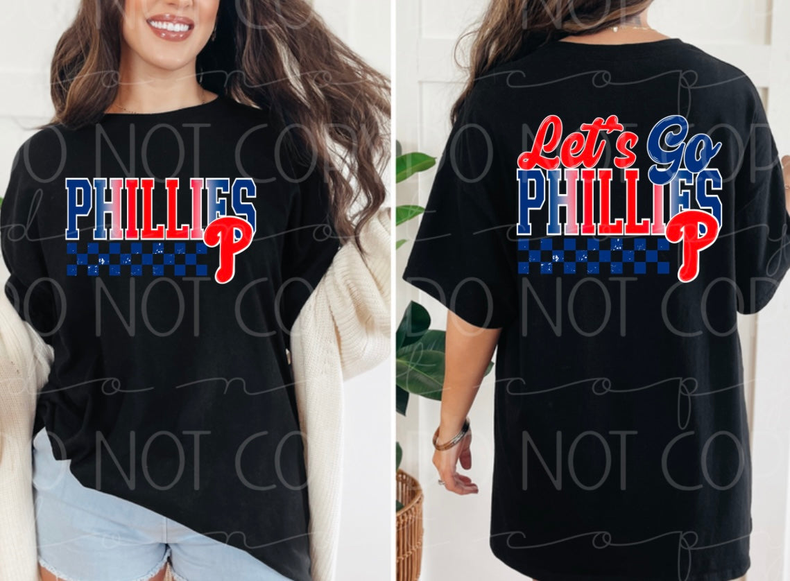 Two Toned Checkered Phillies Tee